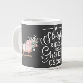 Taza De Café Gigante Viajes en Sleigh y Navidades del Cacao Caliente Gr