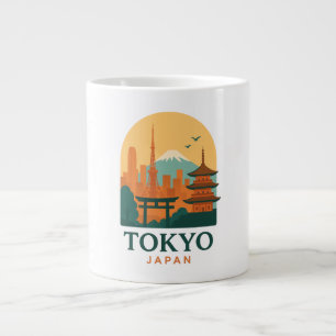 Taza De Café Gigante Viajes minimalistas en Tokio   Moderno