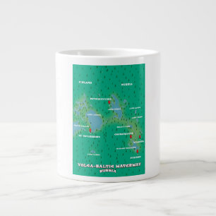 Taza De Café Gigante Vías fluviales volga-bálticas en Rusia