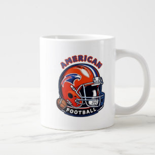 Taza De Café Gigante Vibes All-American Game Day - Estilo Casco Vintage