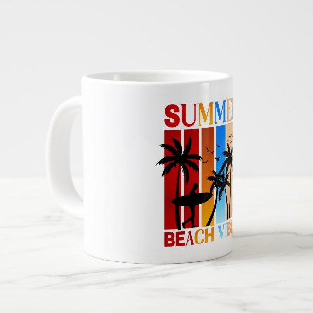 Taza De Café Gigante Vibes de playa de verano (Izquierda)