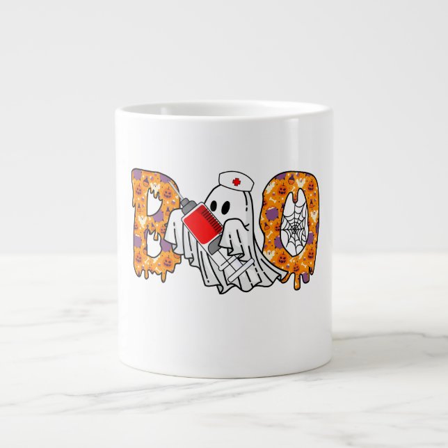 Taza De Café Gigante Vibes de vampiros || Halloween (Frente)