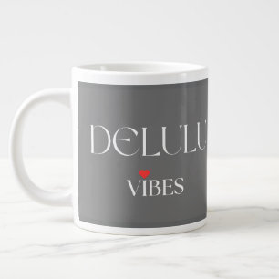 Taza De Café Gigante Vibraciones Delulu, Regalo adorable de Girlycore p