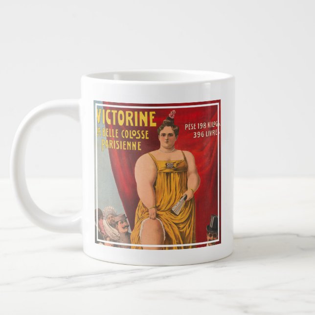 Taza De Café Gigante Victorine, La bella mujer parisina grande (Izquierda)