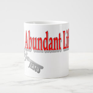 Taza De Café Gigante Vida abundante: La llave - v1 (Juan 10: 10)