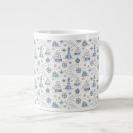 Taza De Café Gigante Vida Costera Océanos Azules