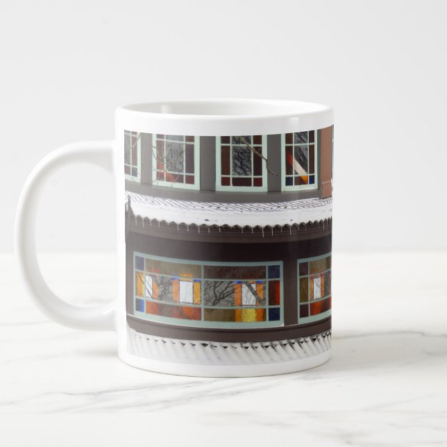 Taza De Café Gigante Vidrio y cíclicas manchados - Viñedo de Martha (Izquierda)