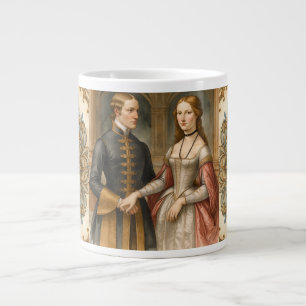 Taza De Café Gigante Viejo, clásico, lujoso estilo de vida europeo