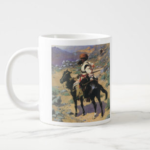Taza De Café Gigante Viejo Oeste, Un trampero indio por Remington