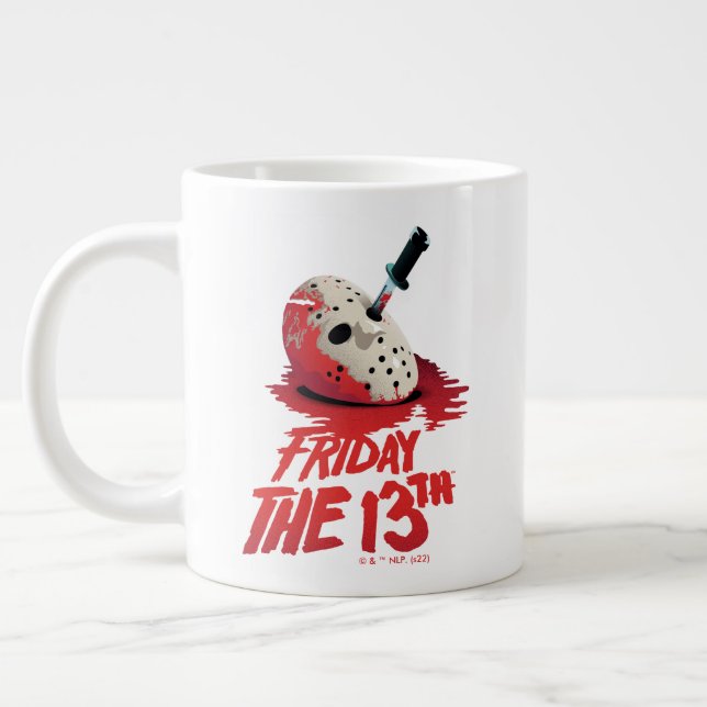 Taza De Café Gigante Viernes 13 | Cuchillo a través de una máscara de h (Izquierda)