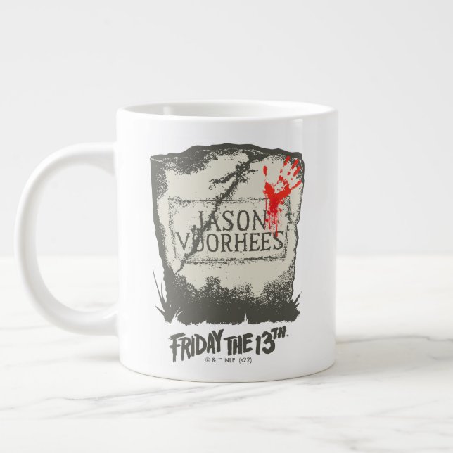 Taza De Café Gigante Viernes 13 | Jason Voorhees Headstone (Izquierda)