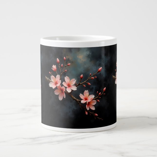Taza De Café Gigante Vietnamese Peach Blossom Art (Frente)