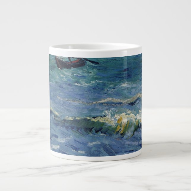 Taza De Café Gigante Vincent Van Gogh - El paisaje marino de Saintes-Ma (Frente)
