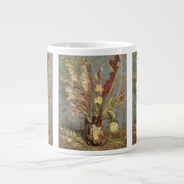 Taza De Café Gigante Vincent van Gogh - Vase de vida fija con Gladioli (Frente)