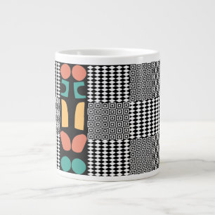 Taza De Café Gigante Vintage Aesthetic absract pattern
