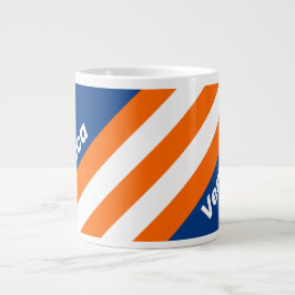 Taza De Café Gigante Vintage Big City Stripes with Name