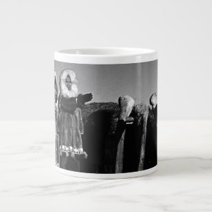 Taza De Café Gigante Vintage eskimo esquimal vestido de piel Alaska igl