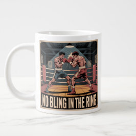 Taza De Café Gigante Vintage Fight Club - No Bling In Ring