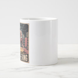 Taza De Café Gigante Vintage Fight Club - No Bling In Ring