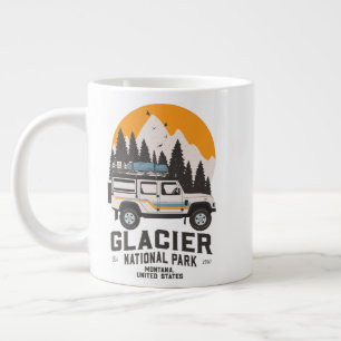 Taza De Café Gigante Vintage Glacier National Park Road Trip Montana 