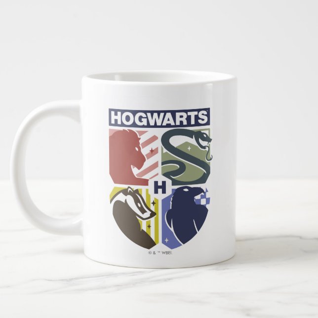 Taza De Café Gigante Vintage HOGWARTS™ Stamped Crest (Izquierda)