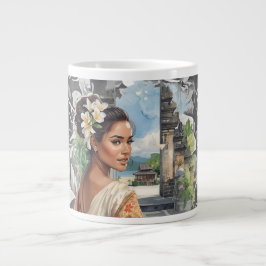 Taza De Café Gigante Vintage, Lovely Bali Women and Tropical Paradise 