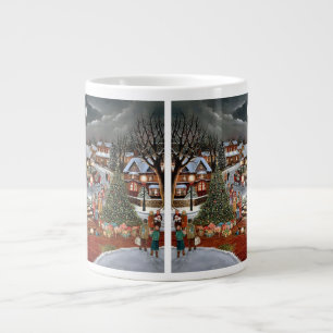 Taza De Café Gigante Vintage navidad nevada