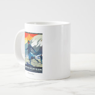 Taza De Café Gigante Vintage PosterEurope de Chamonix-Mont Blanc
