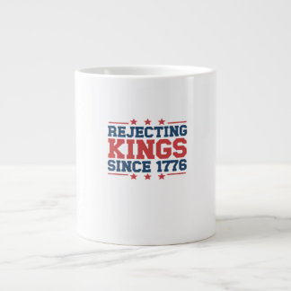 Taza De Café Gigante Vintage Rejecting Kings Since 1776 Classic Style