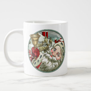 Taza De Café Gigante Vintage Santa Jumbo Mug