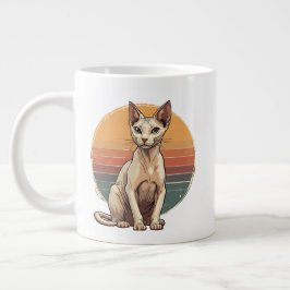 Taza De Café Gigante Vintage Sphynx Cat Mom Retro Art