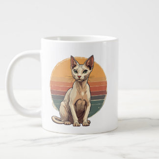 Taza De Café Gigante Vintage Sphynx Cat Mom Retro Art