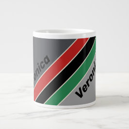 Taza De Café Gigante Vintage VHS Stripes with Name