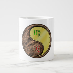 Taza De Café Gigante Virgo & Tigre de Metal