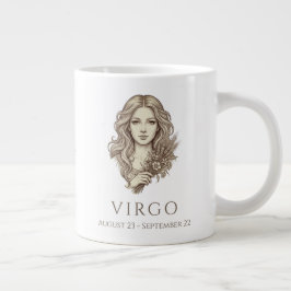 Taza De Café Gigante Virgo Zodiac Personalized Name & Birth Date