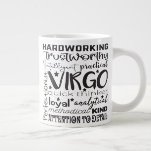 Taza De Café Gigante Virgo Zodiac Rótulo Mug