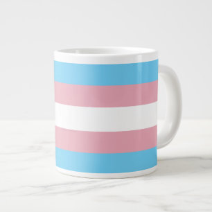 Taza De Café Gigante Visibilidad de la bandera del orgullo transgénero