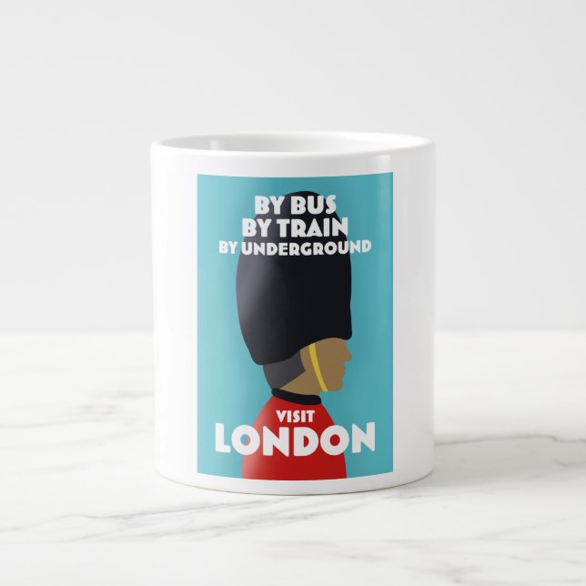 Taza De Café Gigante Visita el London Art print. (Frente)