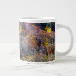Taza De Café Gigante Vista aérea de árboles coloridos del bosque de oto