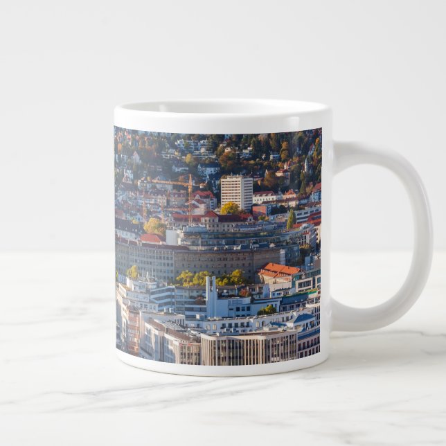 Taza De Café Gigante Vista de ciudad elevada de Stuttgart (Derecha)
