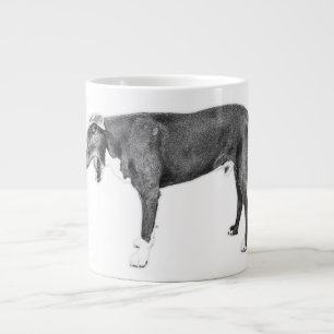 Taza De Café Gigante Vista lateral de Yawning: mezcla de Pitbull monocr