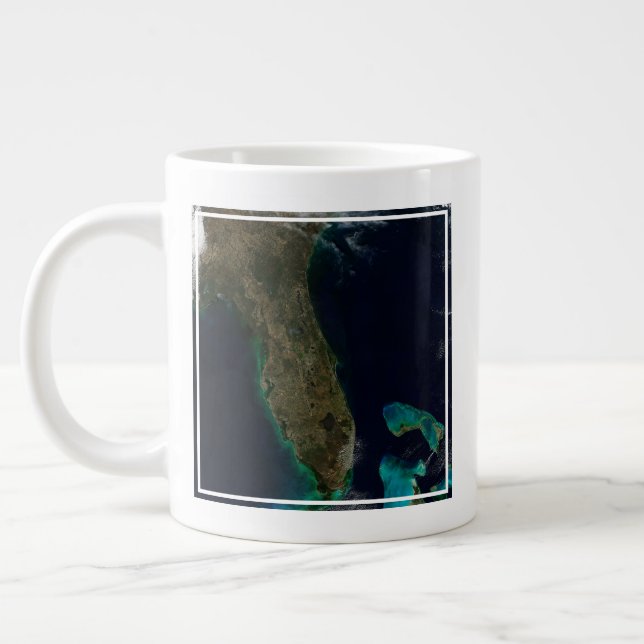 Taza De Café Gigante Vista Satelital De Florida. (Izquierda)
