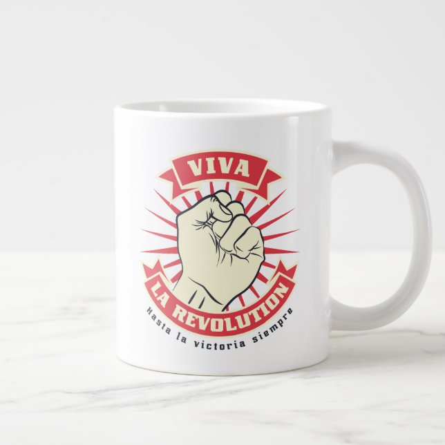 Taza De Café Gigante Viva la revolución (Derecha)