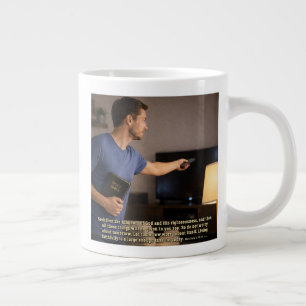 Taza De Café Gigante Vivir fielmente es suficiente