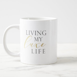 Taza De Café Gigante Vivir mi vida LUXE 20 oz. jarra