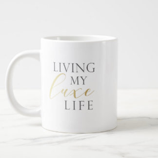 Taza De Café Gigante Vivir mi vida LUXE 20 oz. jarra