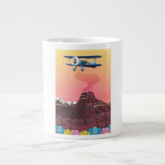 Taza De Café Gigante Volcán (Frente)