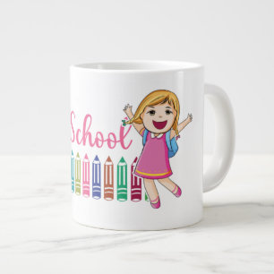 Taza De Café Gigante volver al chica escolar