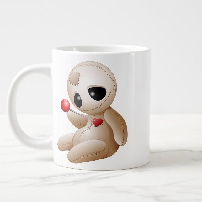 Taza De Café Gigante Voodoo Doll Personalizado enamorado (Izquierda)