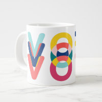 Vota azul amarillo arco iris moderno multicolor